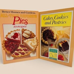 Two Vintage Dessert Cookbooks Pies Cakes Cookies Pastries